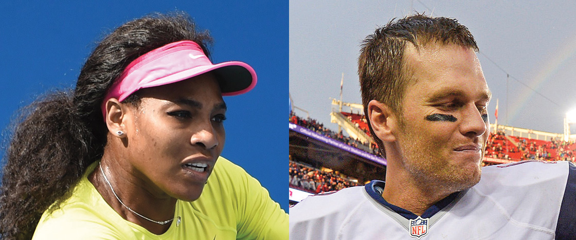 Headshot of Serena Williams and Tom Brady