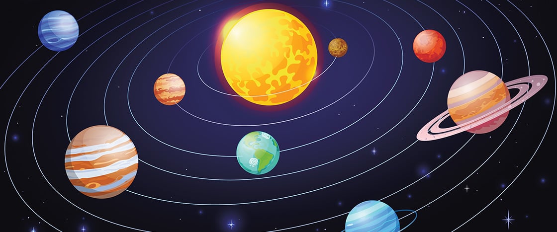 Illustration of our solar system